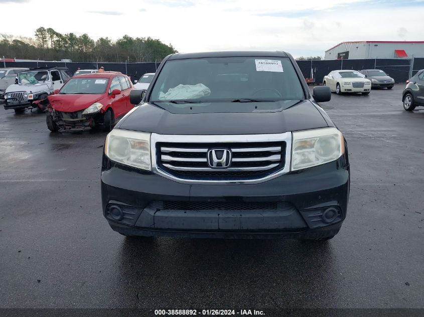 2013 HONDA PILOT LX - 5FNYF3H24DB038024