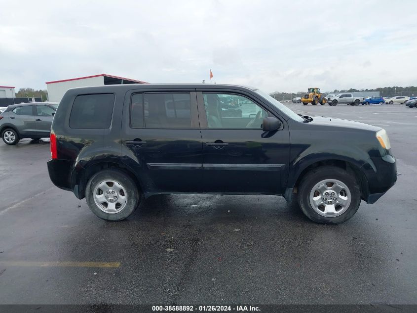 2013 HONDA PILOT LX - 5FNYF3H24DB038024
