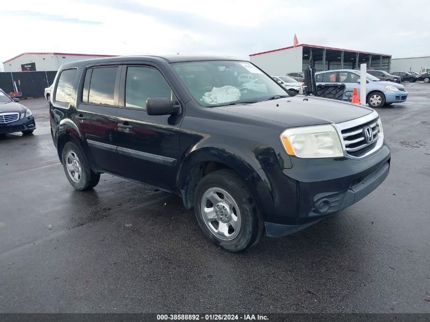 2013 HONDA PILOT LX - 5FNYF3H24DB038024