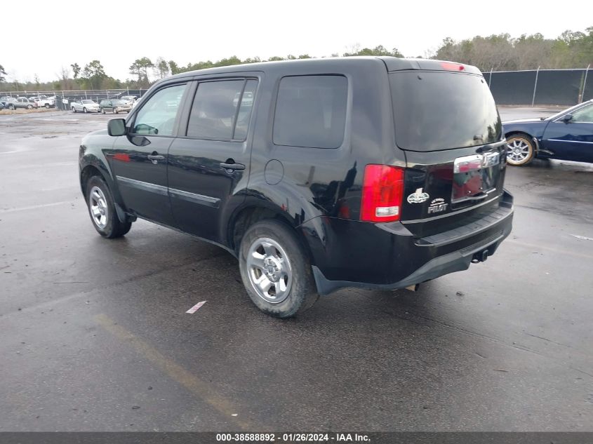 2013 HONDA PILOT LX - 5FNYF3H24DB038024