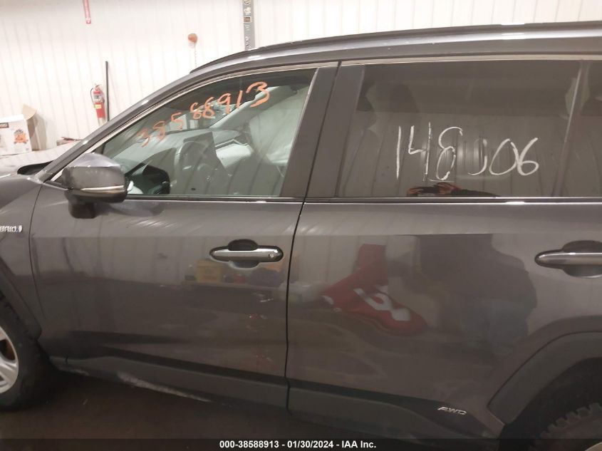 2020 TOYOTA RAV4 XLE HYBRID - 4T3R6RFV0LU002456