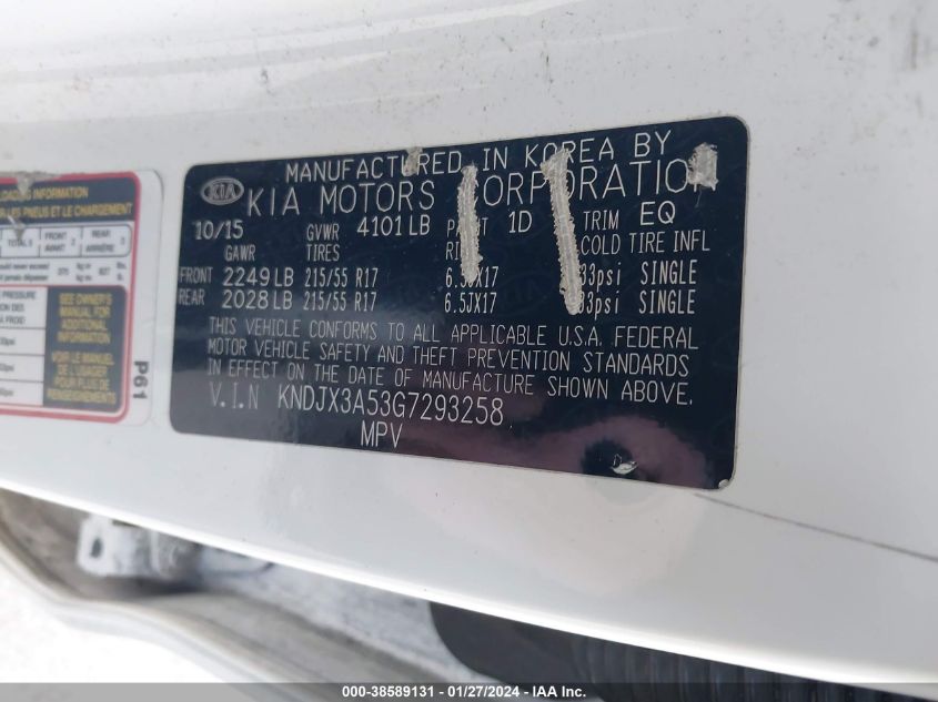 2016 KIA SOUL ! - KNDJX3A53G7293258