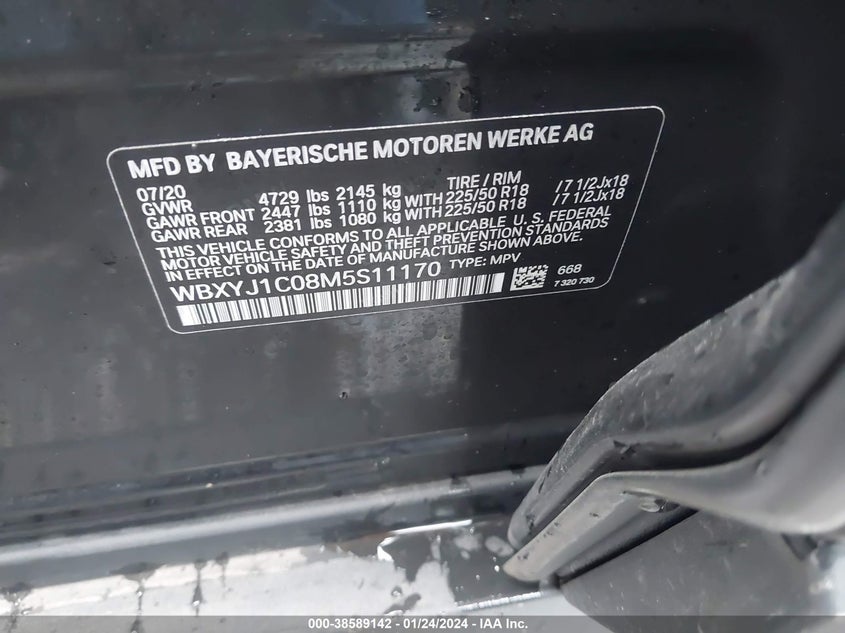 VIN WBXYJ1C08M5S11170 2021 BMW X2 XDRIVE28I