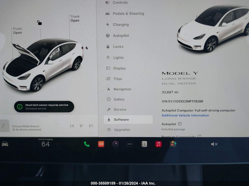 2021 TESLA MODEL Y LONG RANGE DUAL MOTOR ALL-WHEEL DRIVE - 5YJYGDEE2MF179286