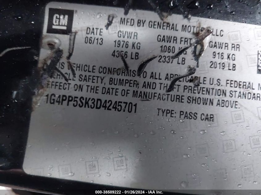 2013 BUICK VERANO - 1G4PP5SK3D4245701