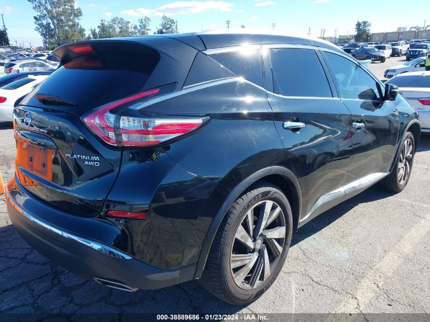 2015 NISSAN MURANO PLATINUM - 5N1AZ2MH4FN234946