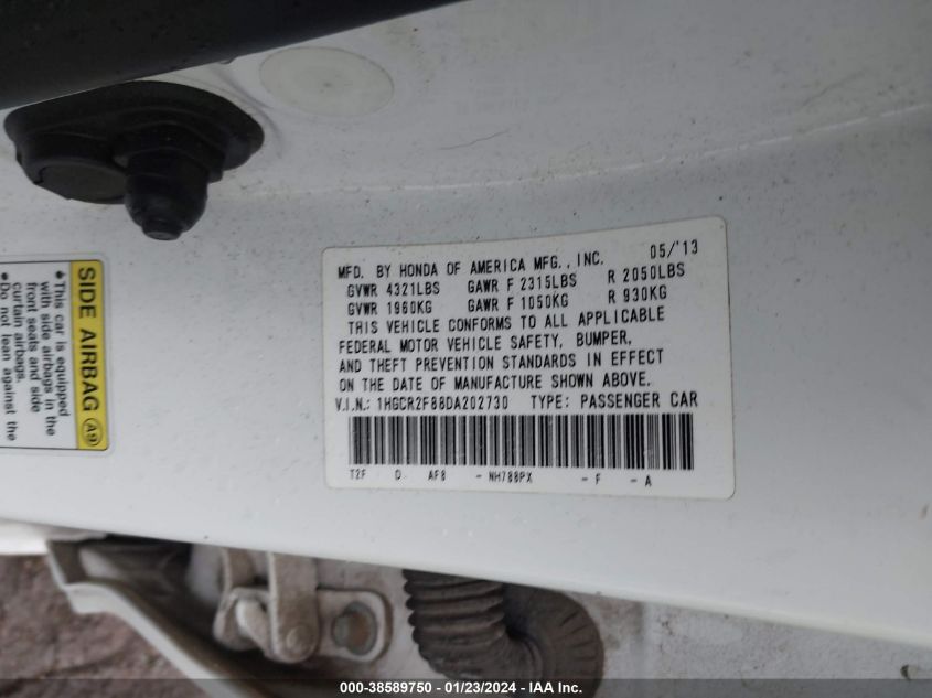 2013 HONDA ACCORD EX-L - 1HGCR2F88DA202730