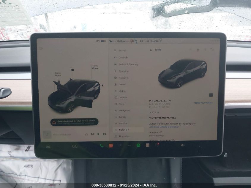 2023 TESLA MODEL Y - 7SAYGDEE6PF647088