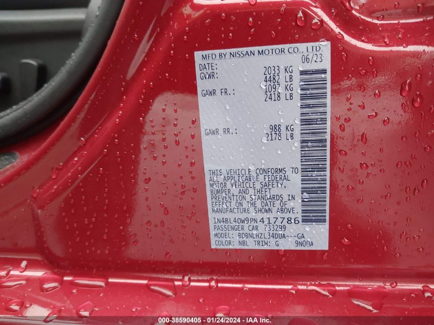 2023 NISSAN ALTIMA SV INTELLIGENT AWD - 1N4BL4DW9PN417786