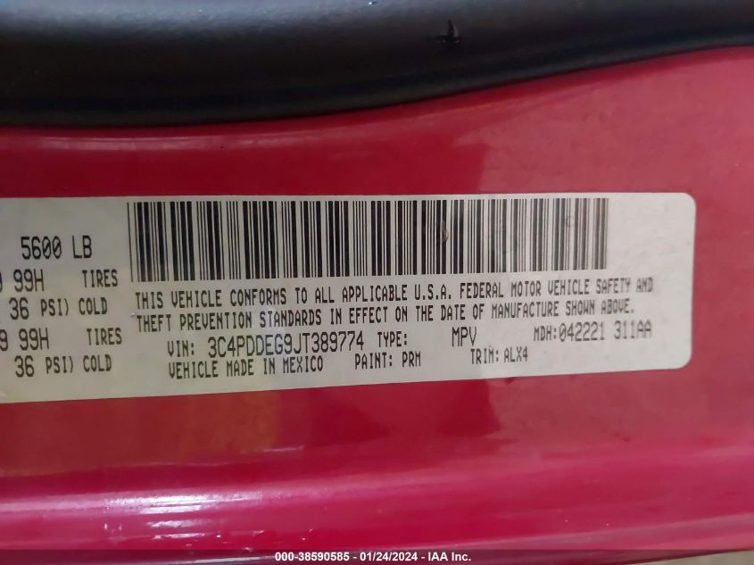 2018 DODGE JOURNEY GT AWD - 3C4PDDEG9JT389774
