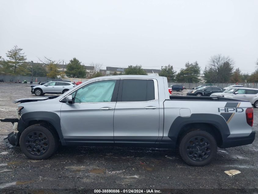 2022 HONDA RIDGELINE RTL-E - 5FPYK3F77NB017834
