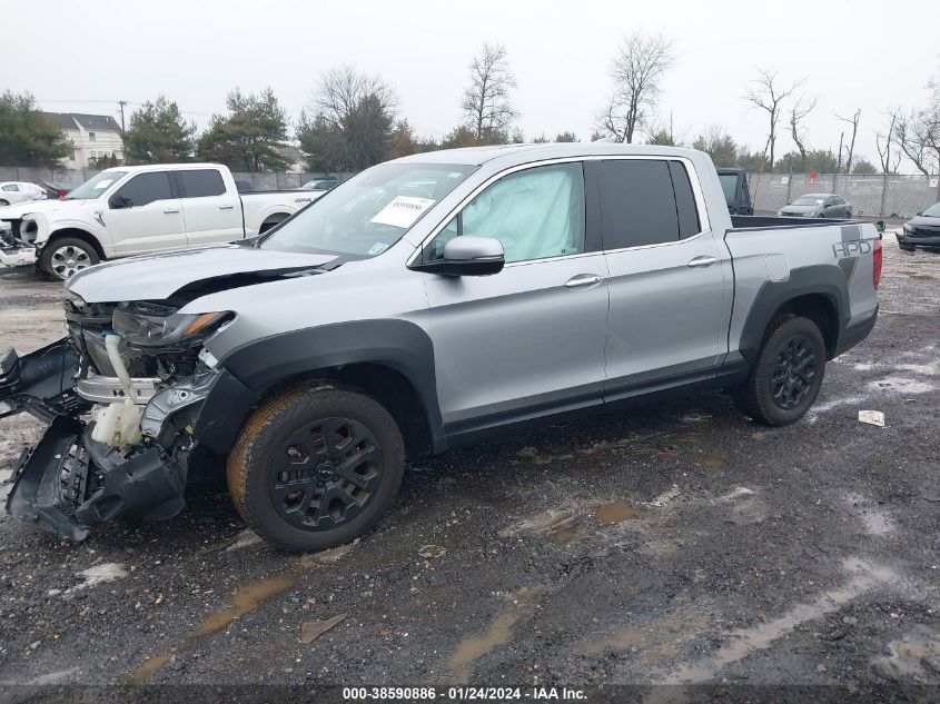 2022 HONDA RIDGELINE RTL-E - 5FPYK3F77NB017834