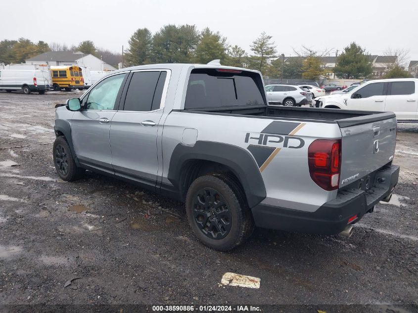 2022 HONDA RIDGELINE RTL-E - 5FPYK3F77NB017834
