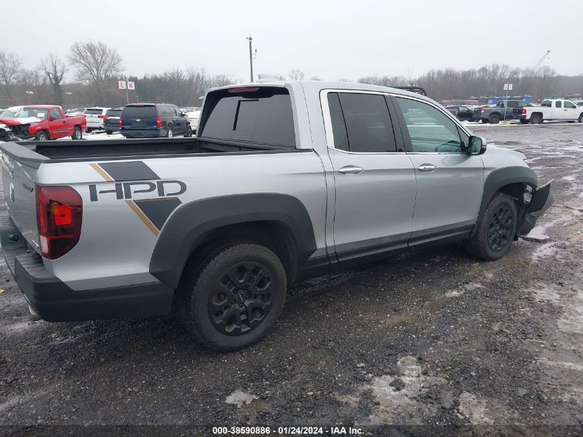 2022 HONDA RIDGELINE RTL-E - 5FPYK3F77NB017834
