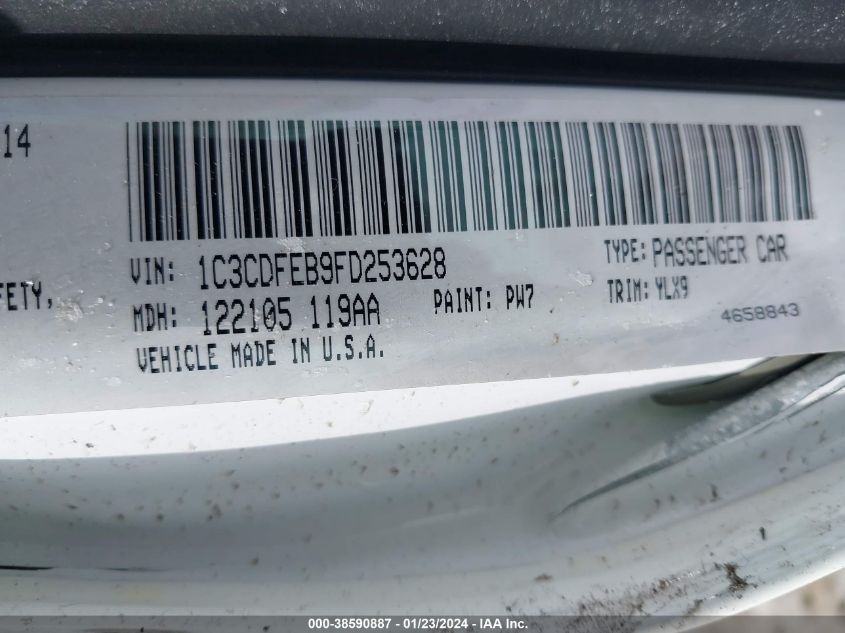 2015 DODGE DART GT - 1C3CDFEB9FD253628