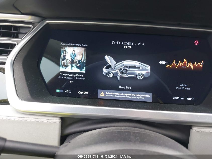 2014 TESLA MODEL S P85 - 5YJSA1H17EFP37584