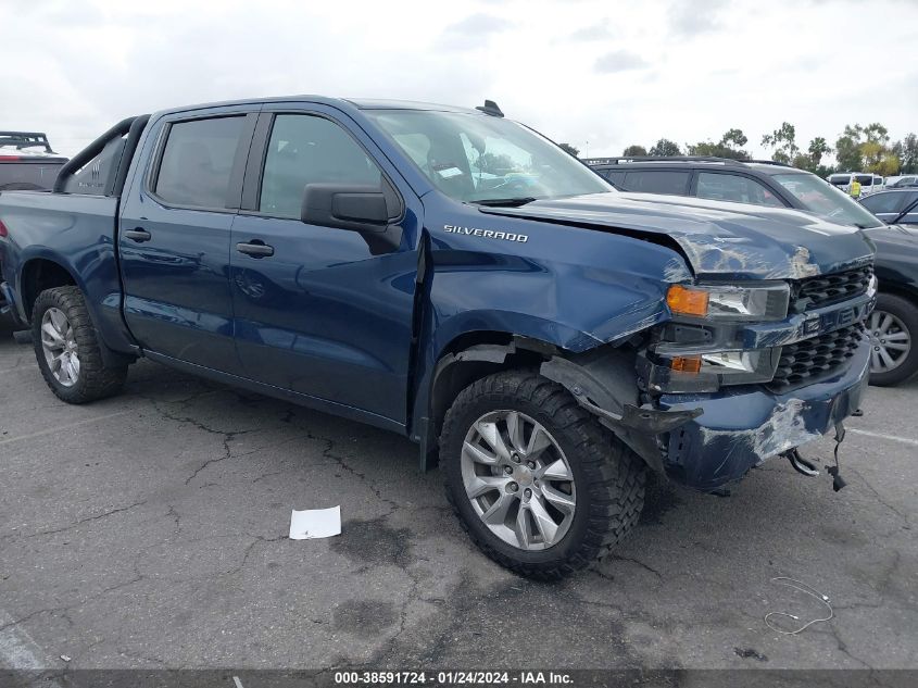 2021 CHEVROLET SILVERADO 1500 2WD  SHORT BED CUSTOM - 1GCPWBEK1MZ228206