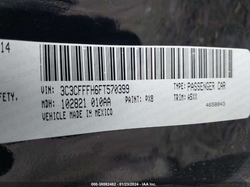 2015 FIAT 500 ABARTH - 3C3CFFFH6FT570399