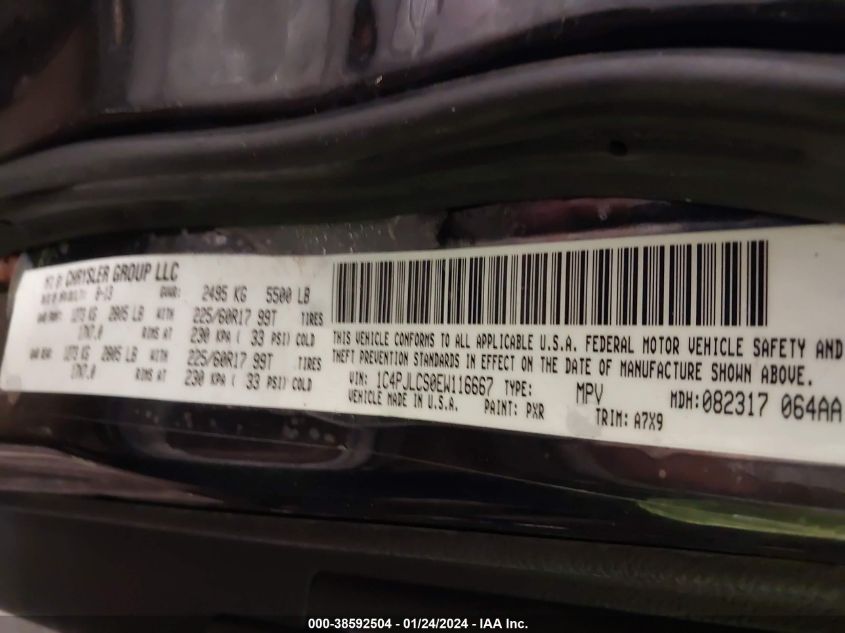 2014 JEEP CHEROKEE LATITUDE - 1C4PJLCS0EW116667