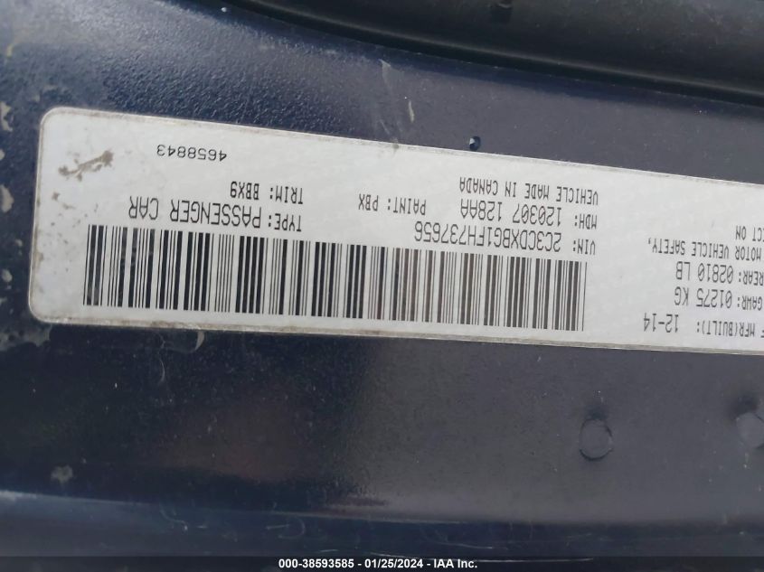 2015 DODGE CHARGER SE - 2C3CDXBG1FH737656