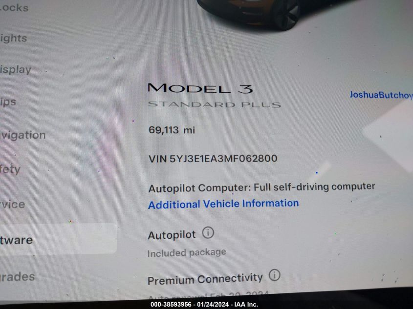 2021 TESLA MODEL 3 - 5YJ3E1EA3MF062800