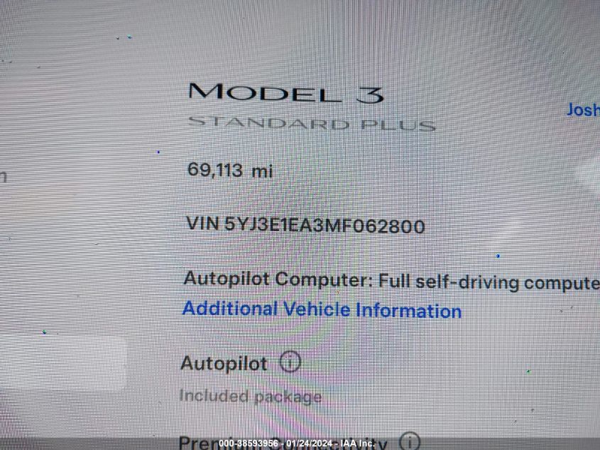 2021 TESLA MODEL 3 - 5YJ3E1EA3MF062800