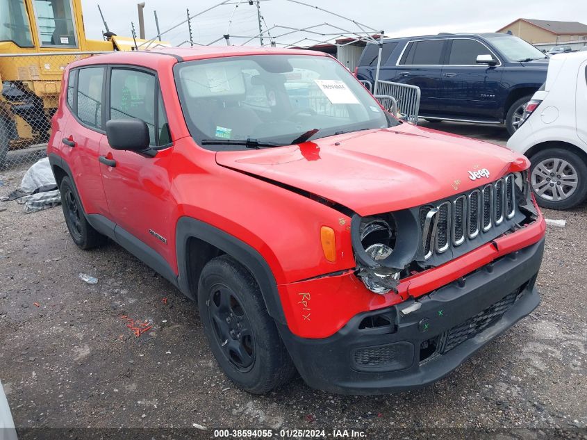 Lot #2525412358 2018 JEEP RENEGADE SPORT FWD salvage car