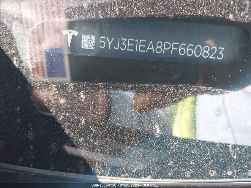 2023 TESLA MODEL 3 - 5YJ3E1EA8PF660823