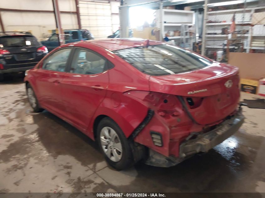 2016 HYUNDAI ELANTRA SE - KMHDH4AE3GU482554