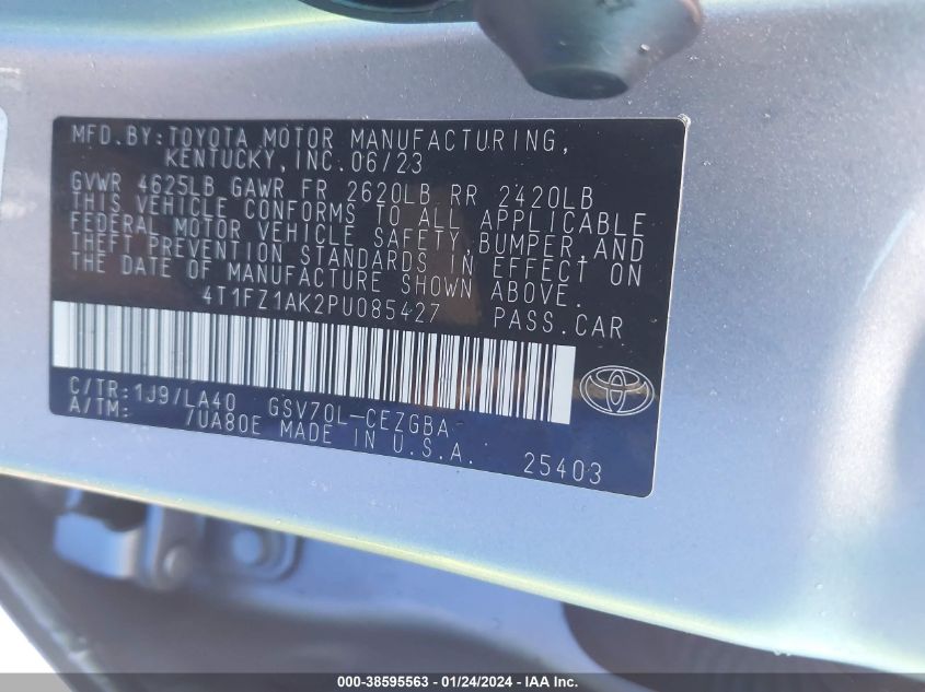 2023 TOYOTA CAMRY XLE V6 - 4T1FZ1AK2PU085427