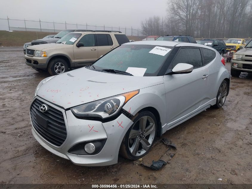 2013 HYUNDAI VELOSTER TURBO W/BLACK - KMHTC6AE5DU176876