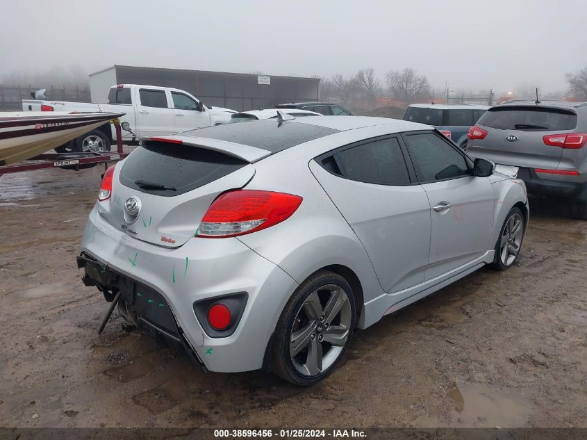 2013 HYUNDAI VELOSTER TURBO W/BLACK - KMHTC6AE5DU176876