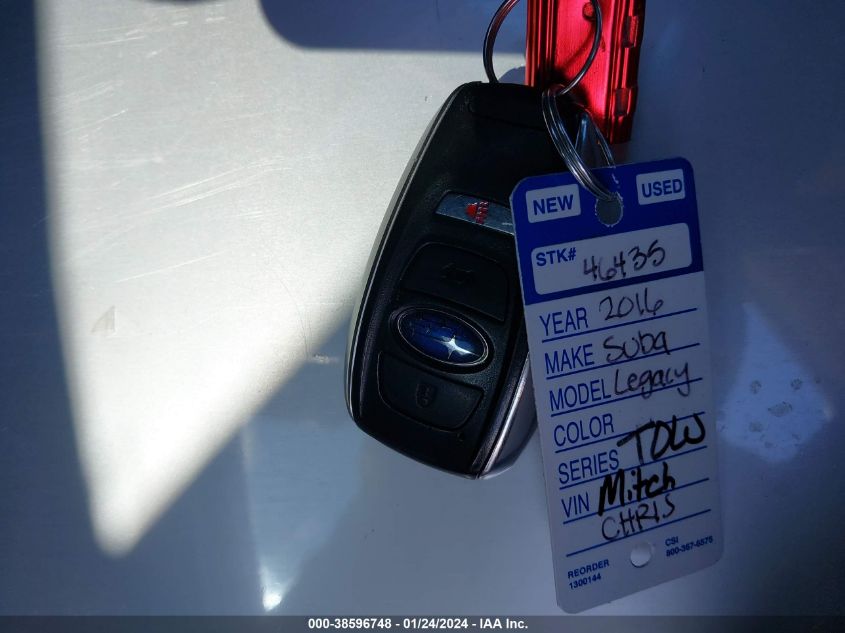 2016 SUBARU LEGACY 3.6R LIMITED - 4S3BNEN66G3049930