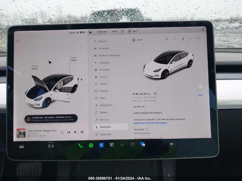 2021 TESLA MODEL 3 LONG RANGE DUAL MOTOR ALL-WHEEL DRIVE - 5YJ3E1EB7MF094903