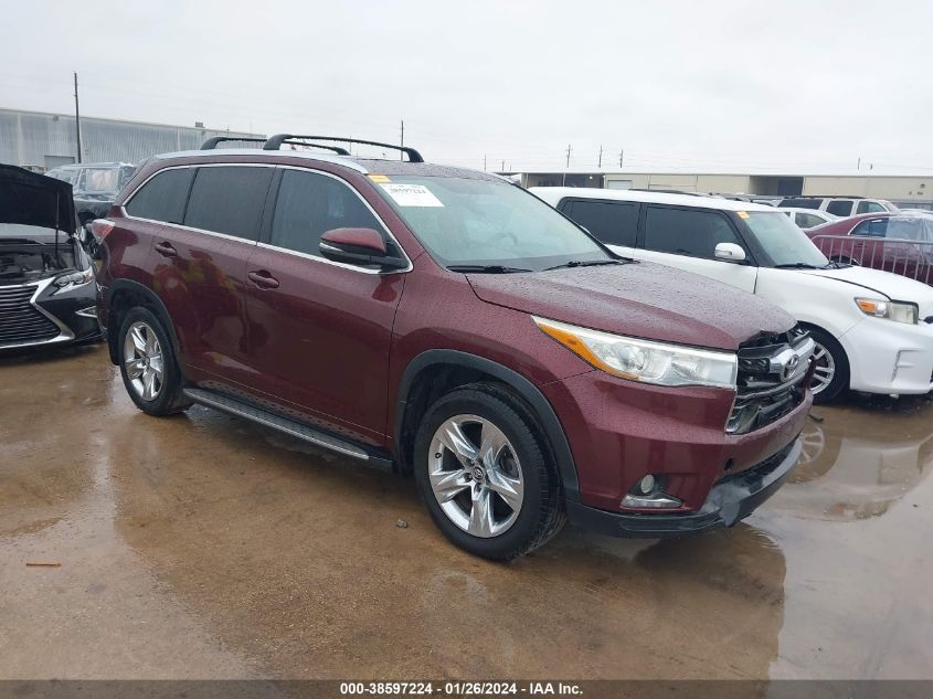 2016 TOYOTA HIGHLANDER LIMITED/LTD PLATINUM - 5TDYKRFHXGS130213