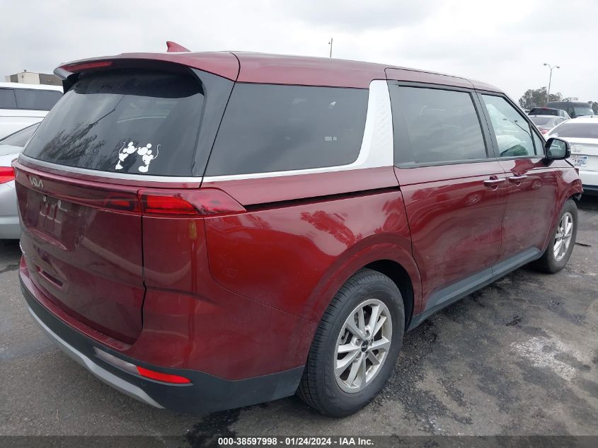 2022 KIA CARNIVAL MPV LX SEAT PACKAGE - KNDNB4H35N6123741