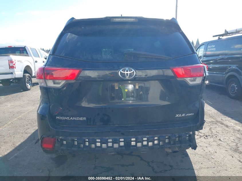 2019 TOYOTA HIGHLANDER XLE - 5TDJZRFH4KS599206