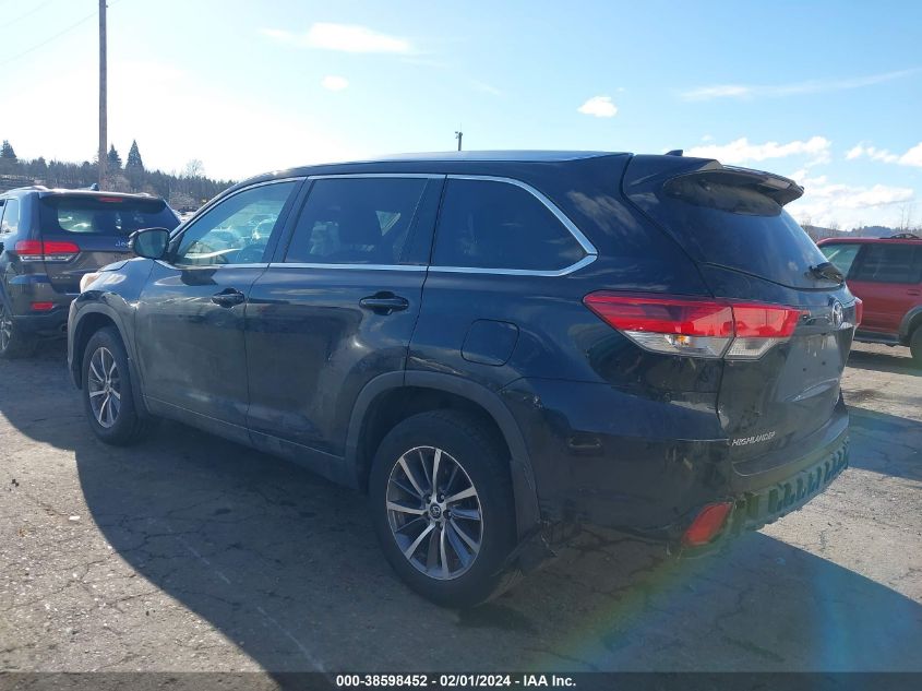 2019 TOYOTA HIGHLANDER XLE - 5TDJZRFH4KS599206