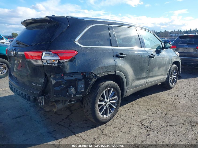 2019 TOYOTA HIGHLANDER XLE - 5TDJZRFH4KS599206