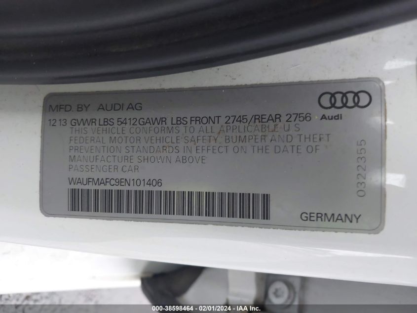 2014 AUDI A6 3.0 TDI PREMIUM PLUS - WAUFMAFC9EN101406