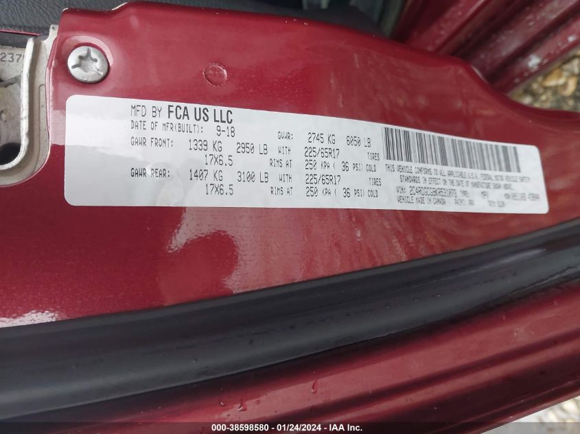 2019 DODGE GRAND CARAVAN SXT - 2C4RDGCG9KR531073
