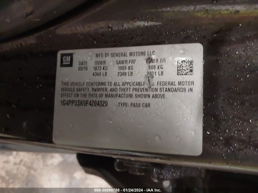 2015 BUICK VERANO - 1G4PP5SK9F4204329