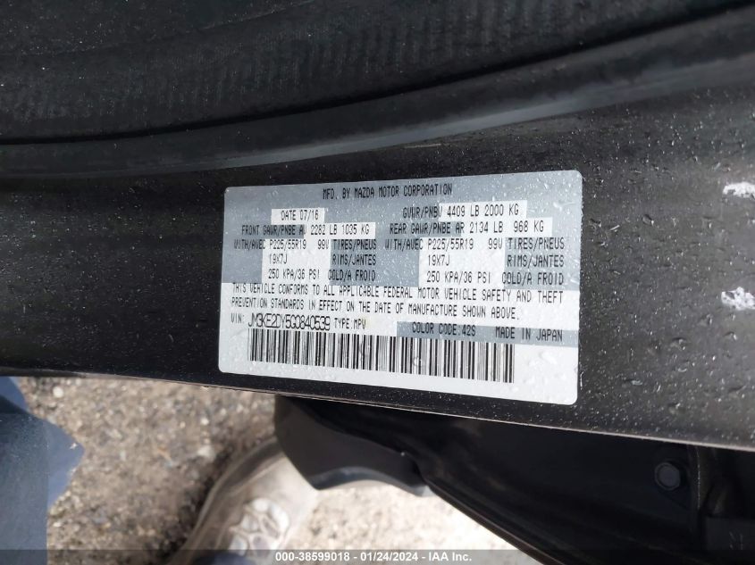 2016 MAZDA CX-5 GRAND TOURING - JM3KE2DY5G0840539