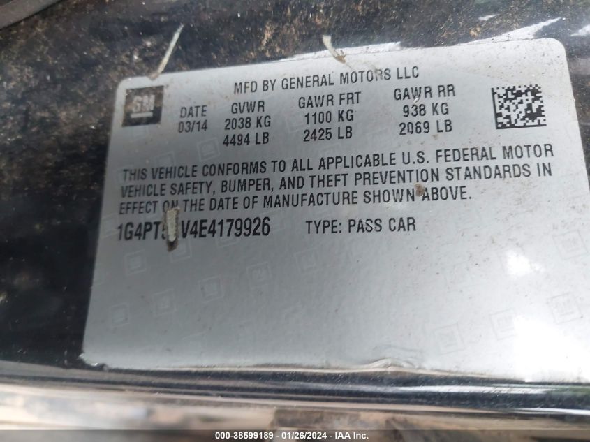 2014 BUICK VERANO PREMIUM GROUP - 1G4PT5SV4E4179926