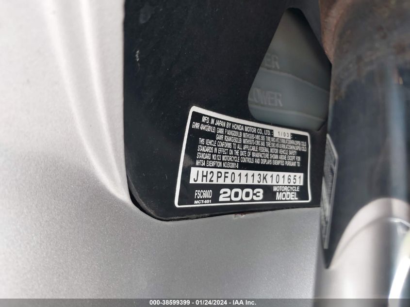 2003 HONDA FSC600 D JH2PF01113K101651