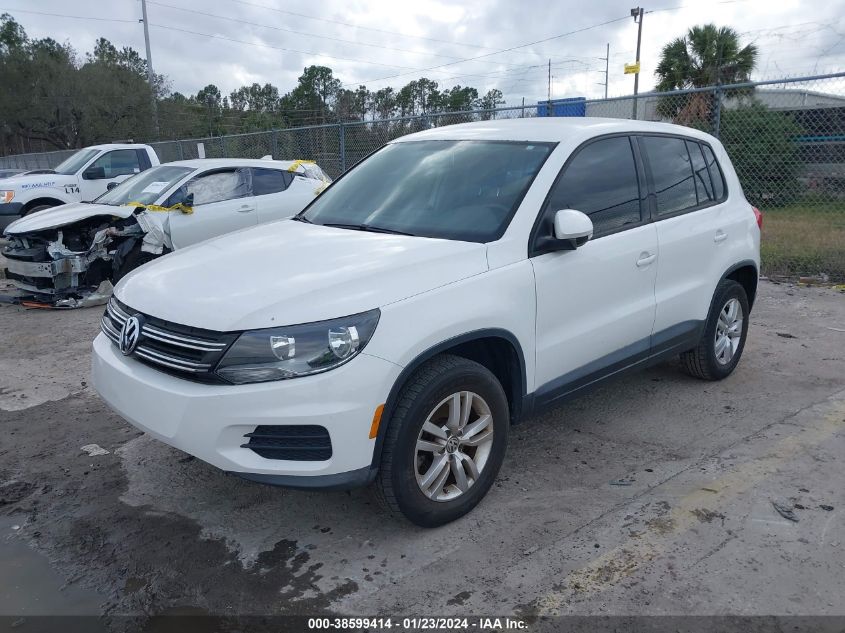 2014 VOLKSWAGEN TIGUAN S - WVGAV3AX7EW529559