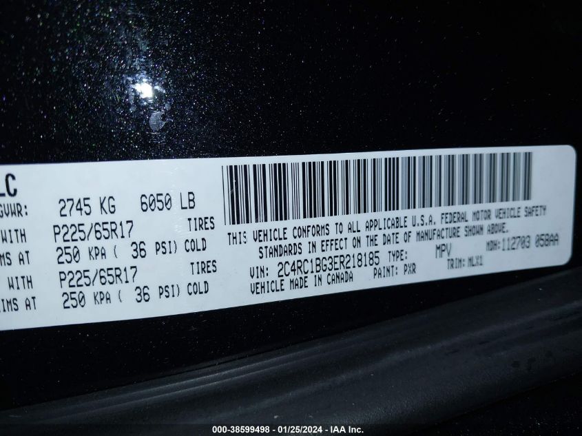 2014 CHRYSLER TOWN & COUNTRY TOURING - 2C4RC1BG3ER218185