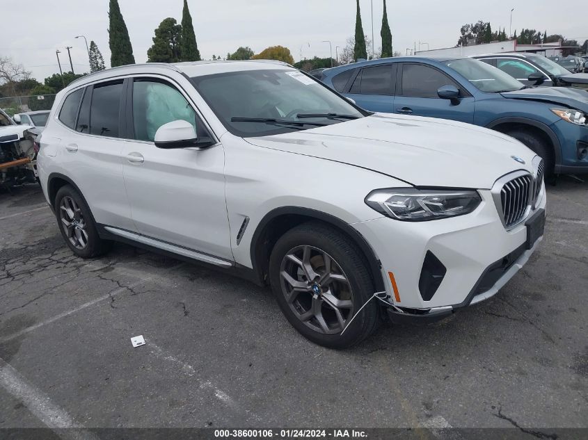 2022 BMW X3 SDRIVE30I - 5UX43DP02N9L60006