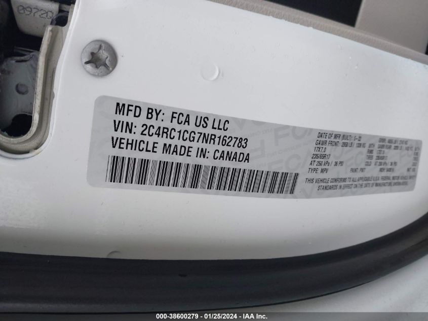 2022 CHRYSLER VOYAGER LX - 2C4RC1CG7NR162783