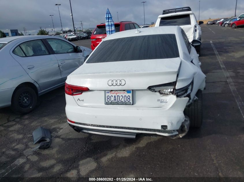 2018 AUDI A4 2.0T TECH ULTRA PREMIUM/2.0T ULTRA PREMIUM - WAULMAF45JA044294